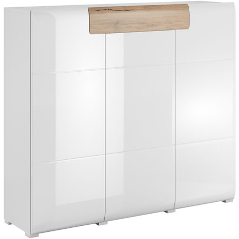 Buffet 3 ante 1 cassetto Jules bianco e marrone 131cm