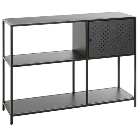 Buffet 3 Niveaux 1 Casier "Nelia II" 100cm Noir