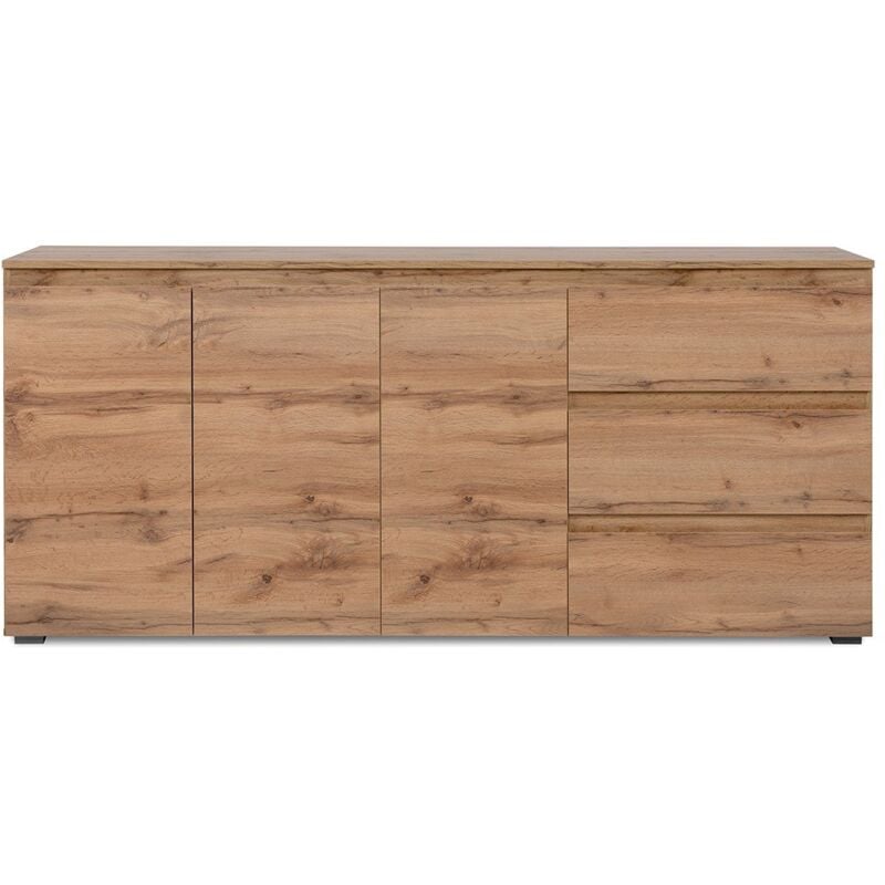 Buffet 3 portes 3 tiroirs et 2 étagères - L178,5 x H80 cm - Calicosy