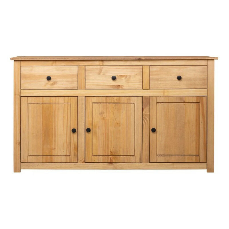 Buffet 3 portes 3 tiroirs pin massif clair Iris Buffet 3 portes 3 tiroirs pin massif clair Iris
