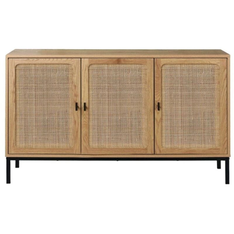 Buffet 3 Portes Cannage Rotin L120 cm - jaya - Calicosy