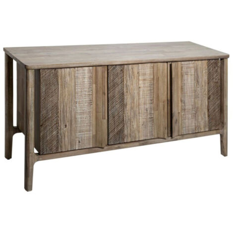 Buffet 3 Portes en Bois "Banila" 160cm Naturel