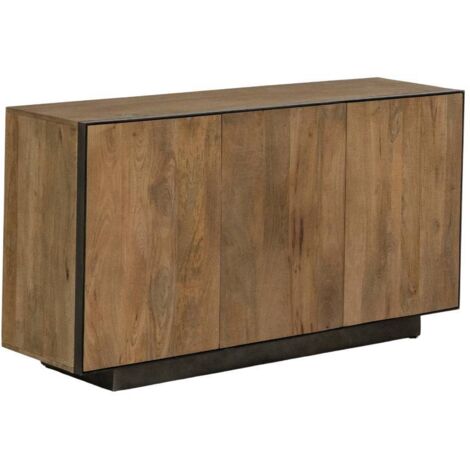 Buffet 3 portes en bois de manguier et métal Isil