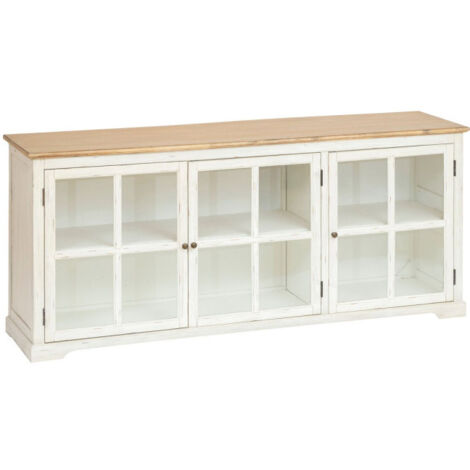 Buffet 3 Portes en Bois "Olbia" 180cm Blanc
