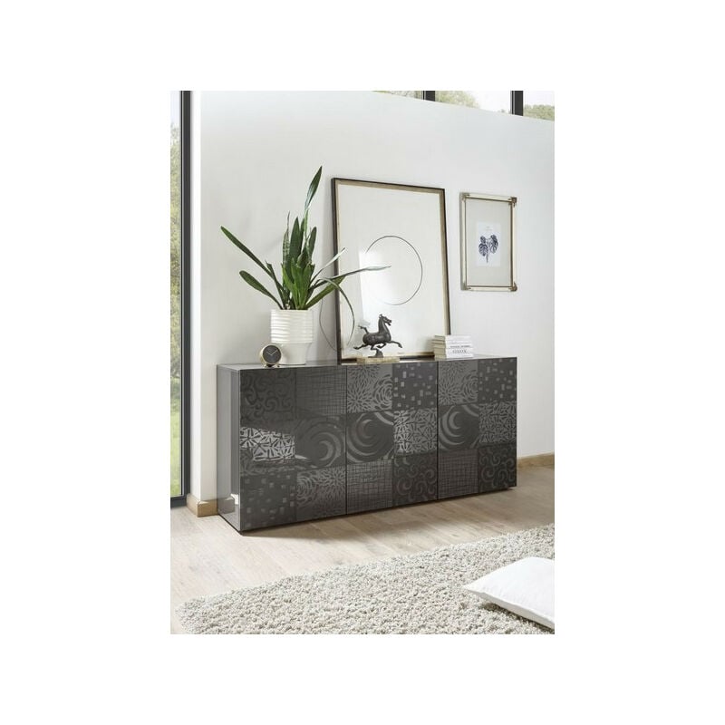 Azura Home Design - Buffet 3 portes mirel anthracite 181 cm