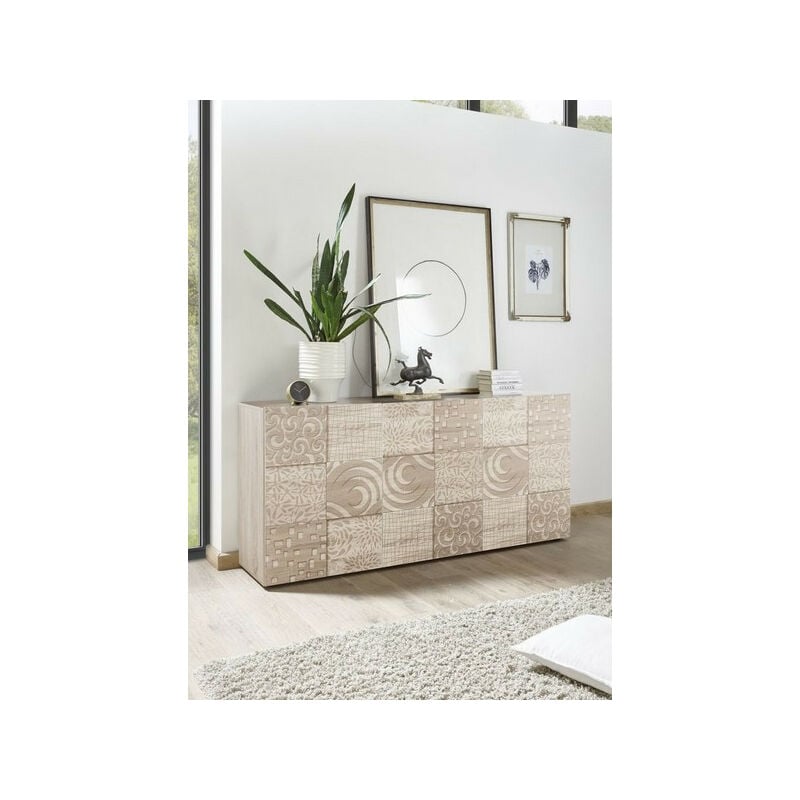 Buffet 3 portes mirel chêne 181 cm