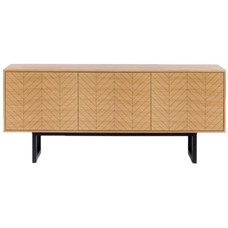 Buffet 3 Portes Triangle "Camden" 175cm Chêne & Noir