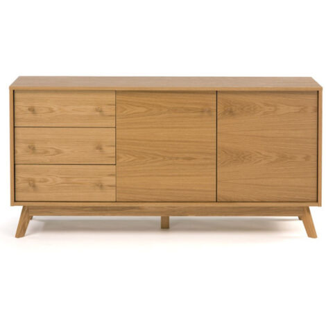 Buffet 3 Tiroirs & 2 Portes "Kensal" 145cm Chêne