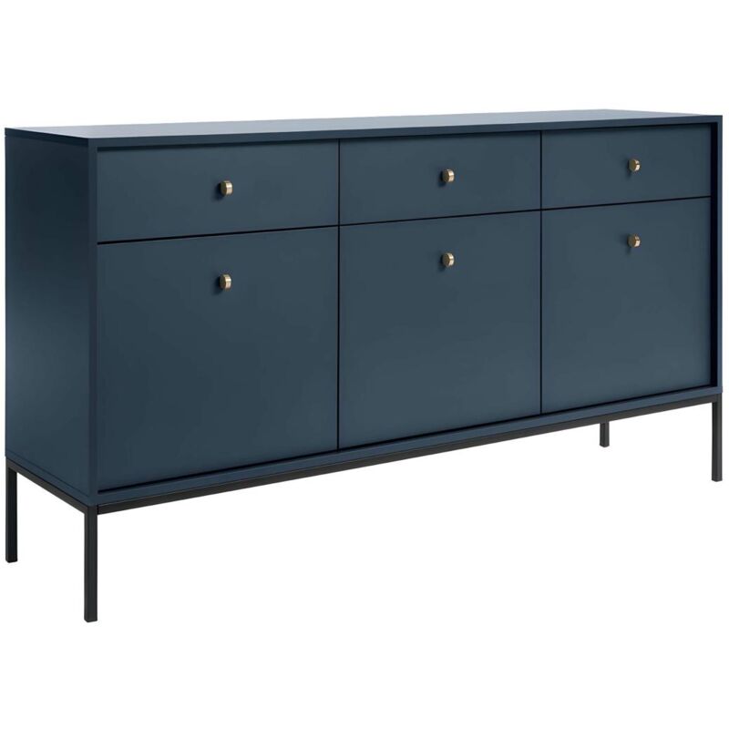 Vente-unique - Buffet - 3 tiroirs et 3 portes - Bleu - bogdan