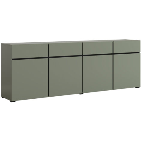 Buffet 4 ante 4 cassetti Lilia verde 78,5cm