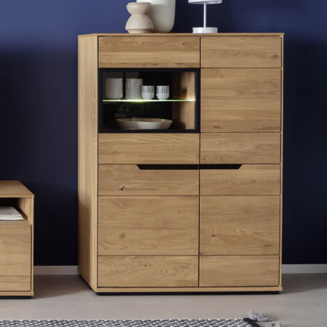 Buffet 4 portes 93x41x130 cm en chêne - AHRI