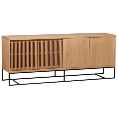 Buffet 4 Portes Coulissantes "Ende" 188cm Chêne