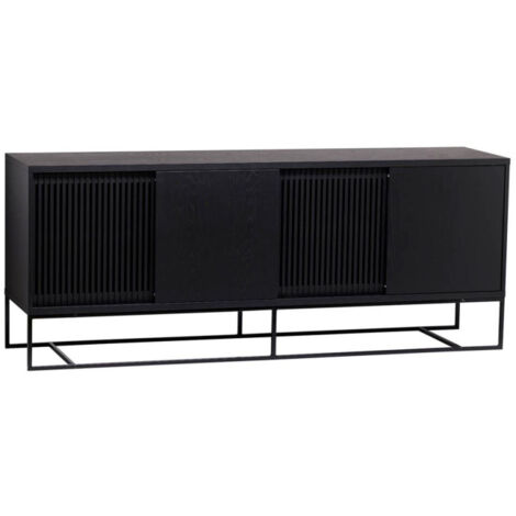 Buffet 4 Portes Coulissantes "Ende" 188cm Noir