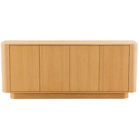 Buffet 4 portes en bois L180cm - Bois clair - Navan