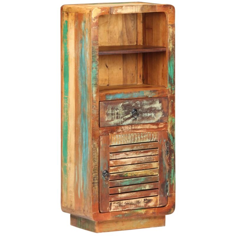 Credenza Alta 45x32x110 Cm In Legno Massello Di Recupero - Vidaxl