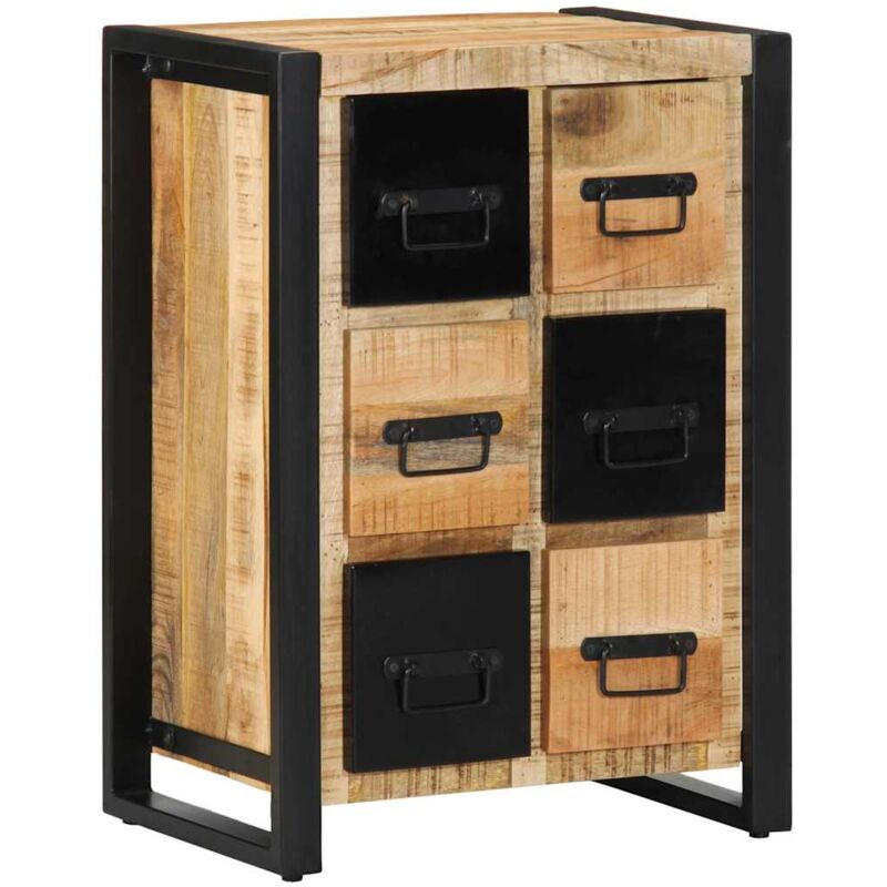 Vidaxl - Buffet 50x35x70 cm bois de manguier brut massif