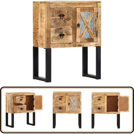 Buffet 60x30x76 cm Bois de manguier massif - Buffet - Meuble De Rangement - Mobilier - Bois Massif - Manguier