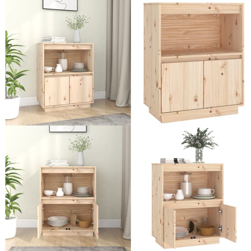 Vidaxl - Buffet 60x34x75 cm Bois massif de pin - Buffet - Meuble De Rangement - Commode - Bois Massif - Pin - Home & Living