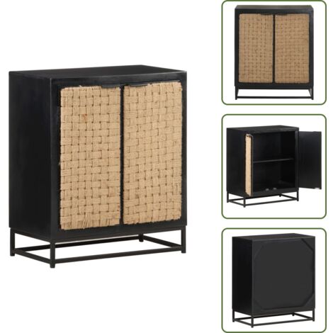 Buffet 60x35x70 cm Bois de manguier massif - Buffet Industriel - Meuble De Rangement - Buffet En Bois - Mobilier Design - Meubles Salón