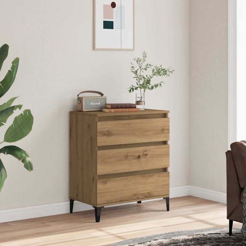 Buffet chêne artisanal 60x35x70 cm bois d'ingénierie vidaXL