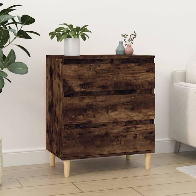 Vidaxl - Buffet Chêne fumé 60x35x70 cm Bois d'ingénierie