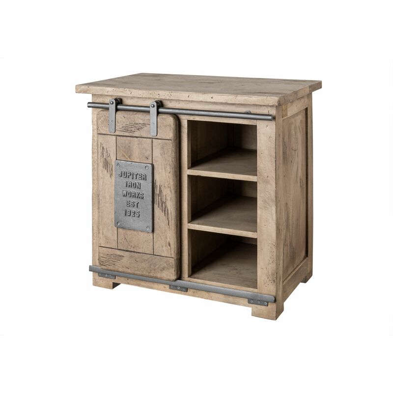 Commode 70x45 Manguier laqué blanchi railway 324