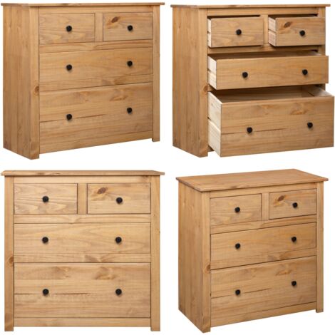 Buffet 80x40x83 cm Pin Gamme Panama - Buffet Rustique - Meuble De Rangement - Buffet En Bois - Commode - Mobilier Salon - Home & Living