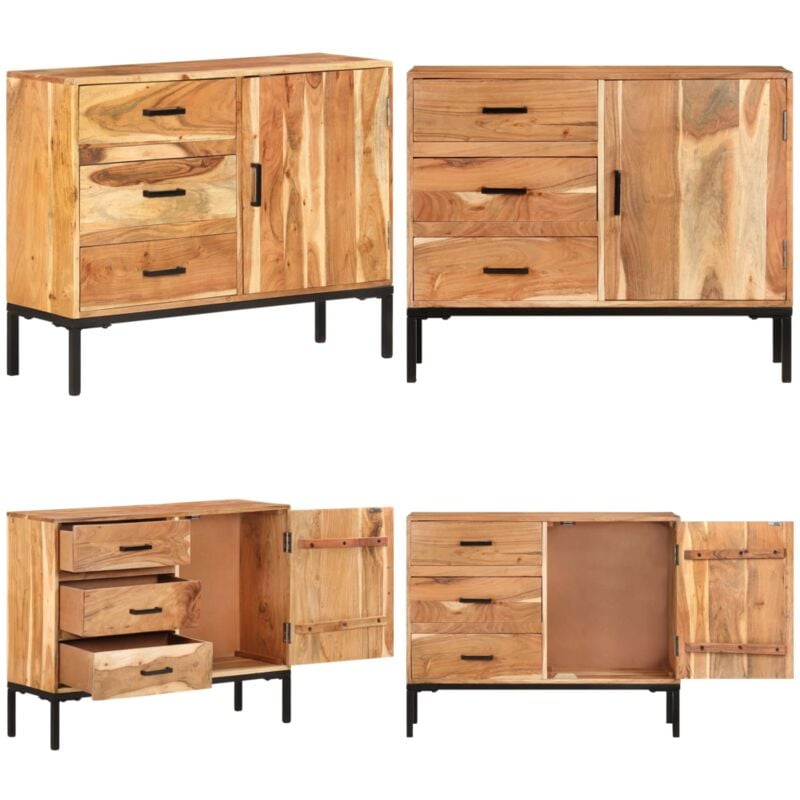 Buffet 88x30x73 cm Bois d'acacia massif - Buffet En Bois - Meuble De Rangement - Commode - Acacia Massif - Mobilier Intérieur - Home & Living