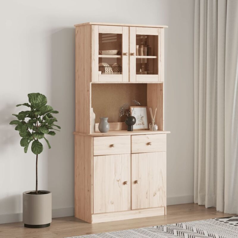 Vidaxl - Buffet alta 77x35x165 cm bois massif de pin
