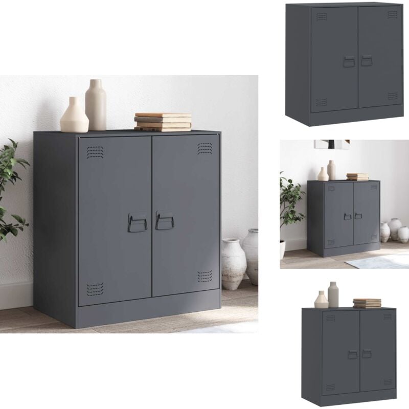 Vidaxl - Buffet anthracite 67x39x73 cm acier - Buffet - Meuble De Rangement - Armoire - Commode - Cuisine
