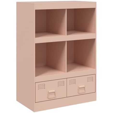 Buffet aparador cómoda armario mueble organizador cocina salón salón alto 67 x 39 x 95 cm acero rosa 020035158