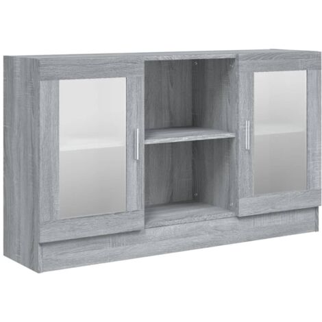 Buffet  Armoire à vitrine Sonoma gris 120x30,5x70 cm Bois d'ingénierie