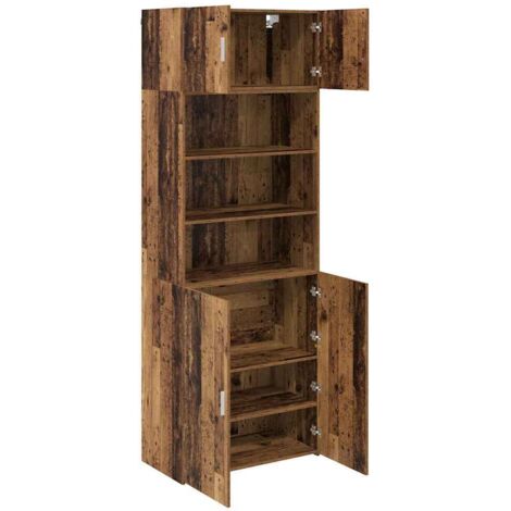 Buffet  Armoire de rangement Bois Ancien 80 x 42,5 x 225 cm