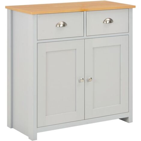 Buffet - Armoire de rangement Enfilade Gris 79 x 35 x 81 cm BV752020 - BonneVie