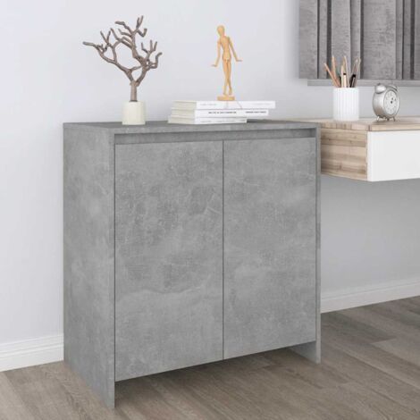 Buffet - Armoire de rangement Enfilade Gris béton 70x40x73,5 cm Aggloméré BV576318 - BonneVie