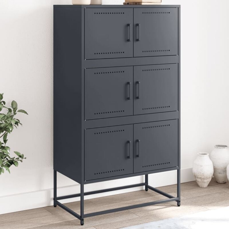 Vidaxl - Buffet anthracite 68,5x38,5x123,5 cm acier