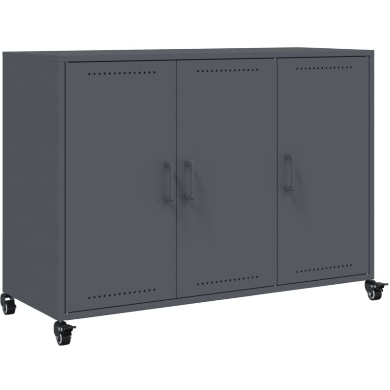 Vidaxl - Buffet anthracite 100,5x39x72 cm acier
