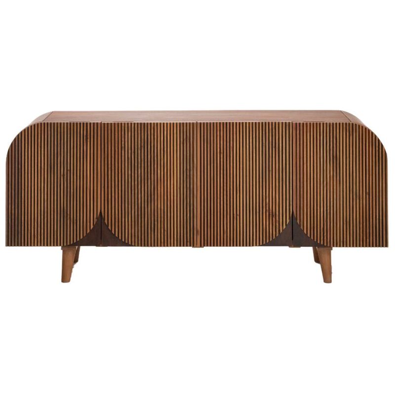 Buffet arrondi en bois de manguier Lise