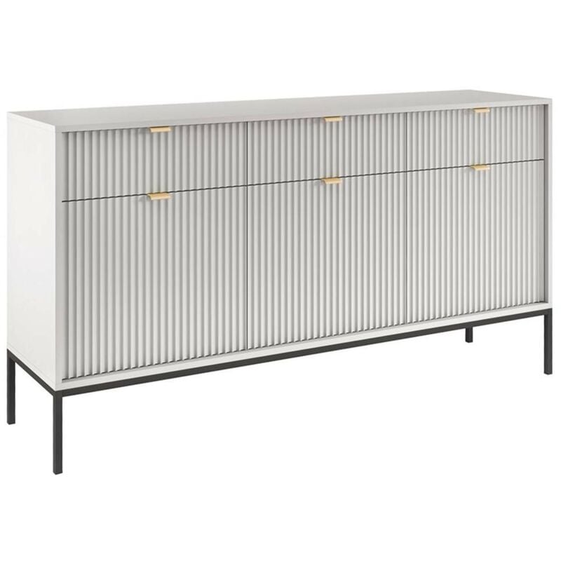 Buffet avec 3 portes et 3 tiroirs - Gris - liouba de Pascal Morabito