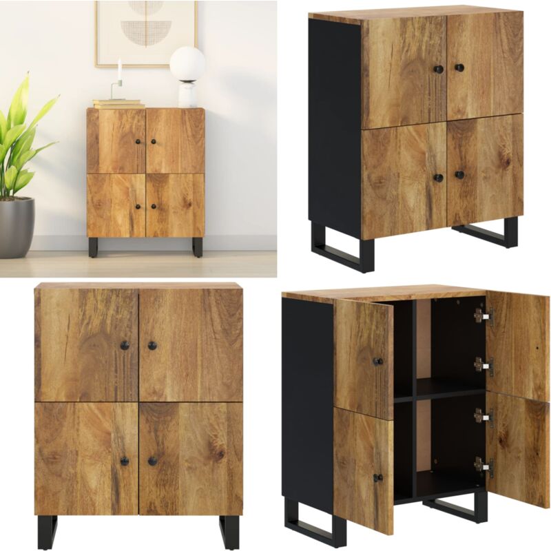 Vidaxl - Buffet avec 4 portes 60x33x75 cm bois massif de manguier - Buffet - Meuble De Rangement - Commode - Bois Massif - Manguier - Home & Living