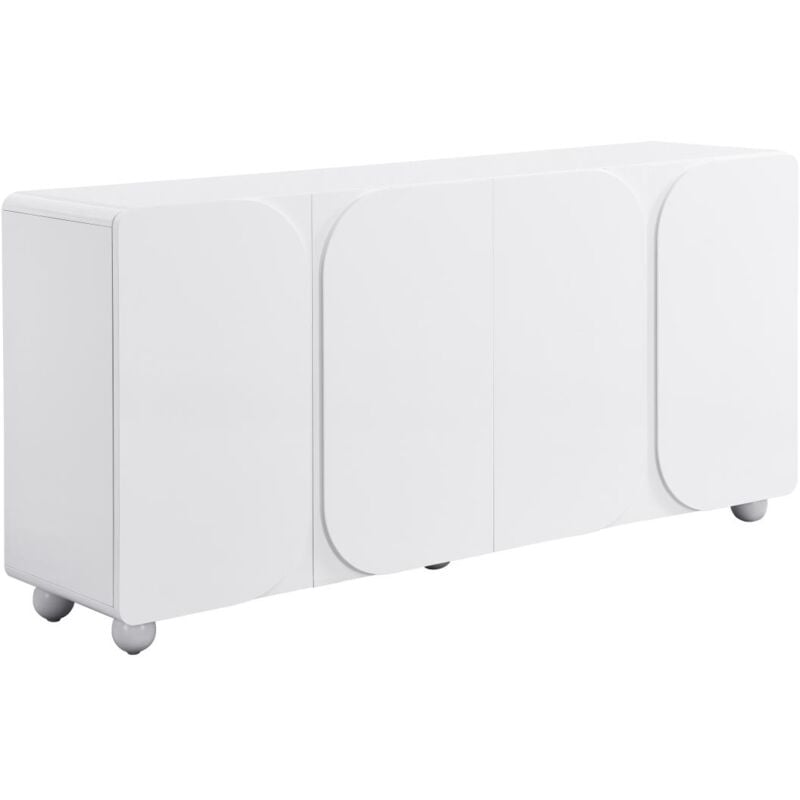 Vente-unique - Buffet avec 4 portes en mdf - Blanc - yeldinia