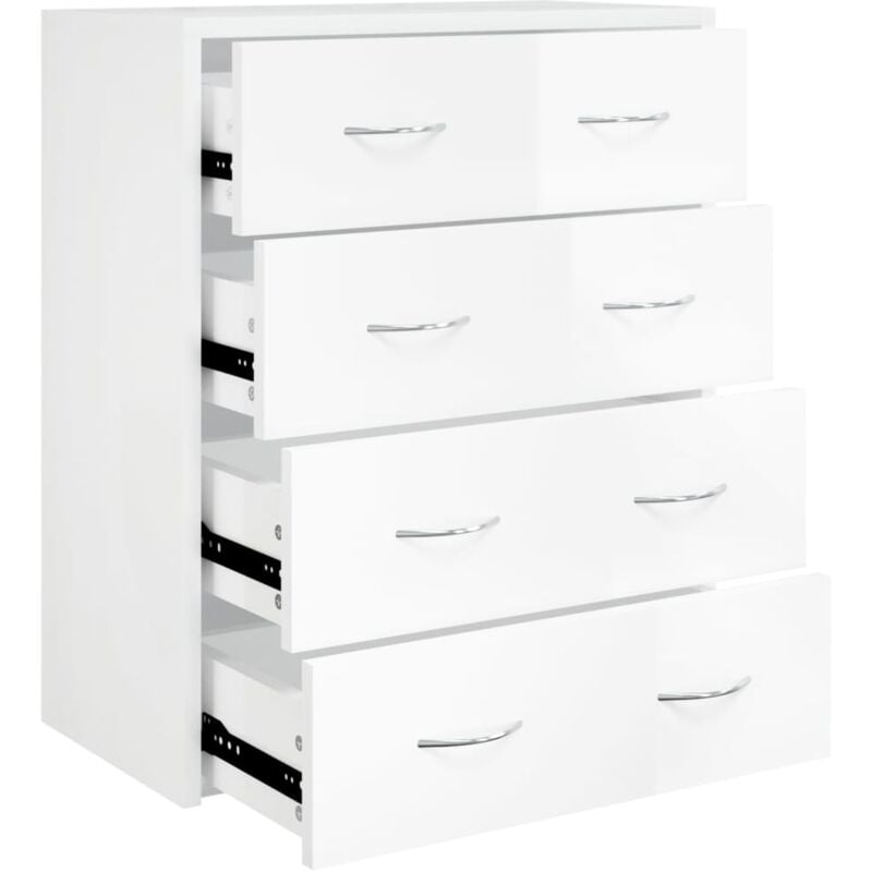 Vidaxl - Buffet avec 4 tiroirs 60x30,5x71 cm Blanc brillant