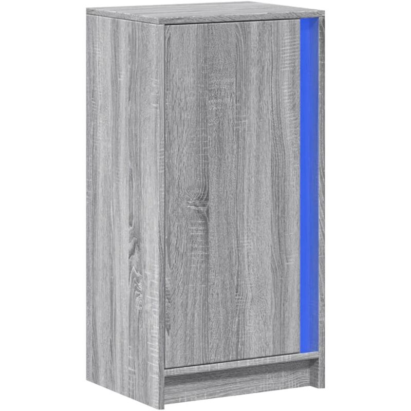 Vidaxl - Buffet avec led sonoma gris 42,5x34x85 cm bois d'ingénierie