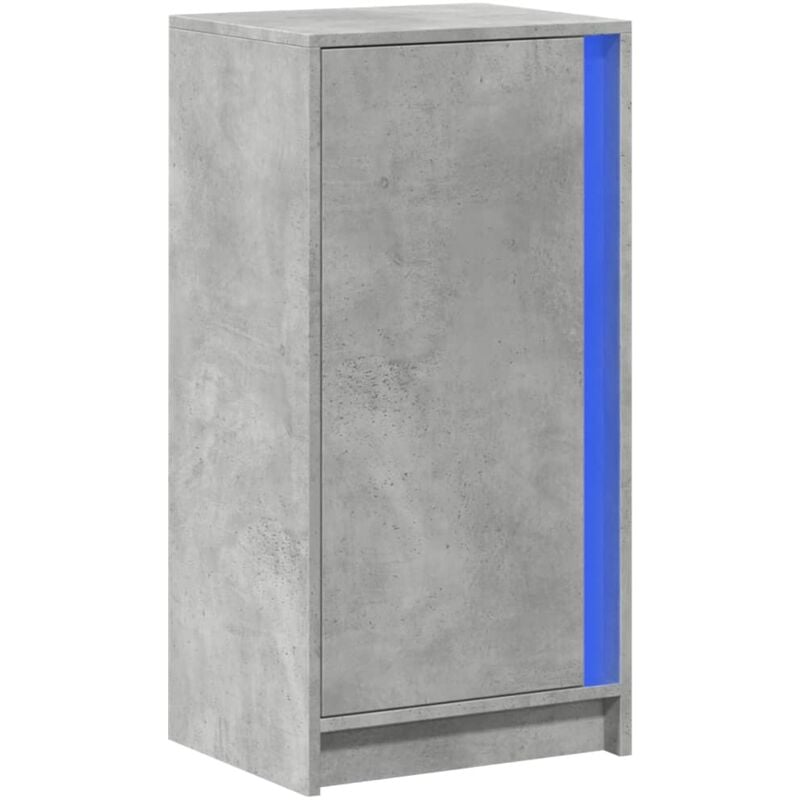 Vidaxl - Buffet avec led gris béton 42,5x34x85 cm bois d'ingénierie