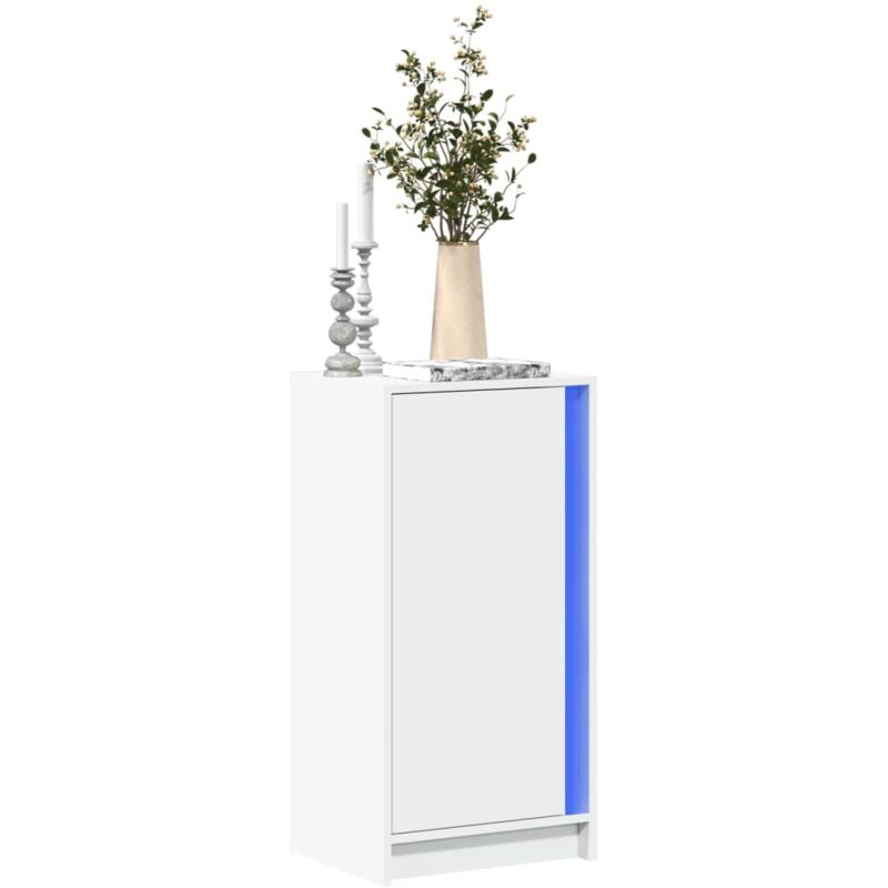 Vidaxl - Buffet avec led blanc 42,5x34x85 cm bois d'ingénierie