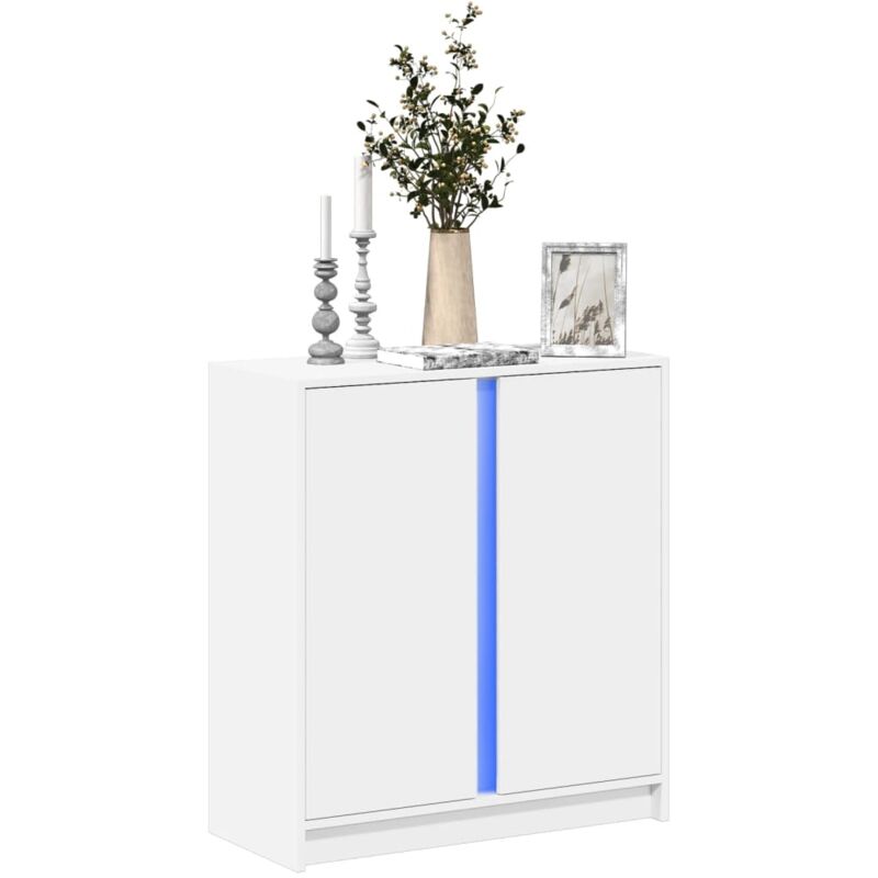 Vidaxl - Buffet avec led blanc 77x34x85 cm bois d'ingénierie