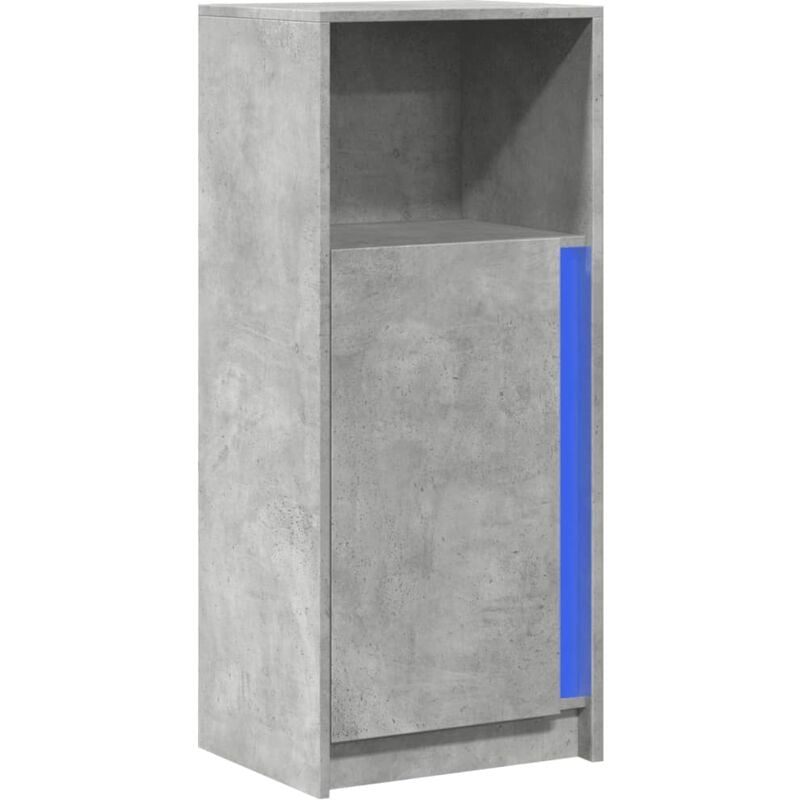 Vidaxl - Buffet avec led gris béton 42,5x34x100 cm bois d'ingénierie
