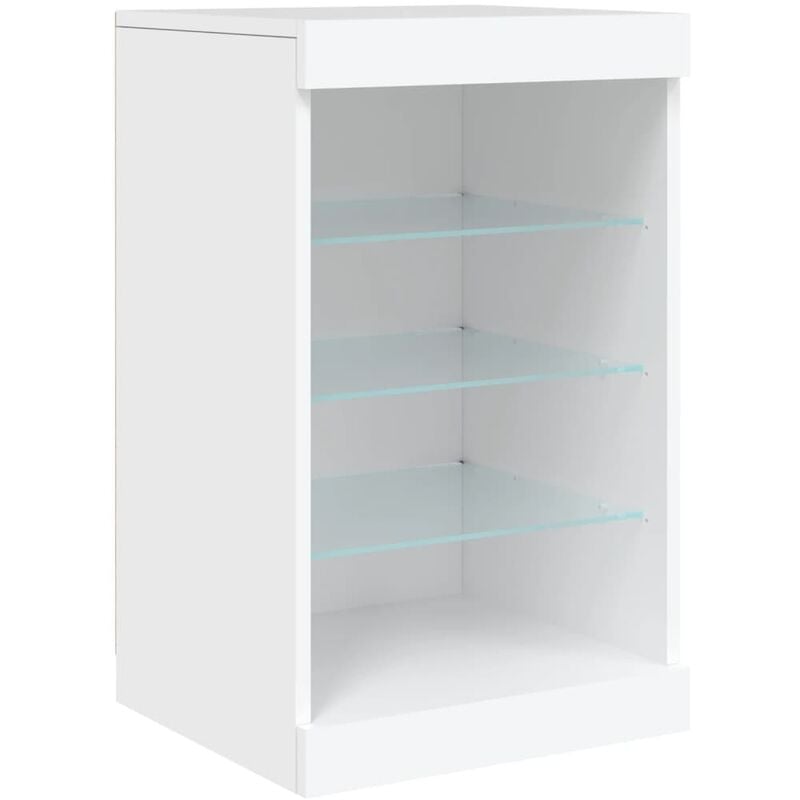 Vidaxl - Buffet avec lumières led blanc 41x37x67 cm