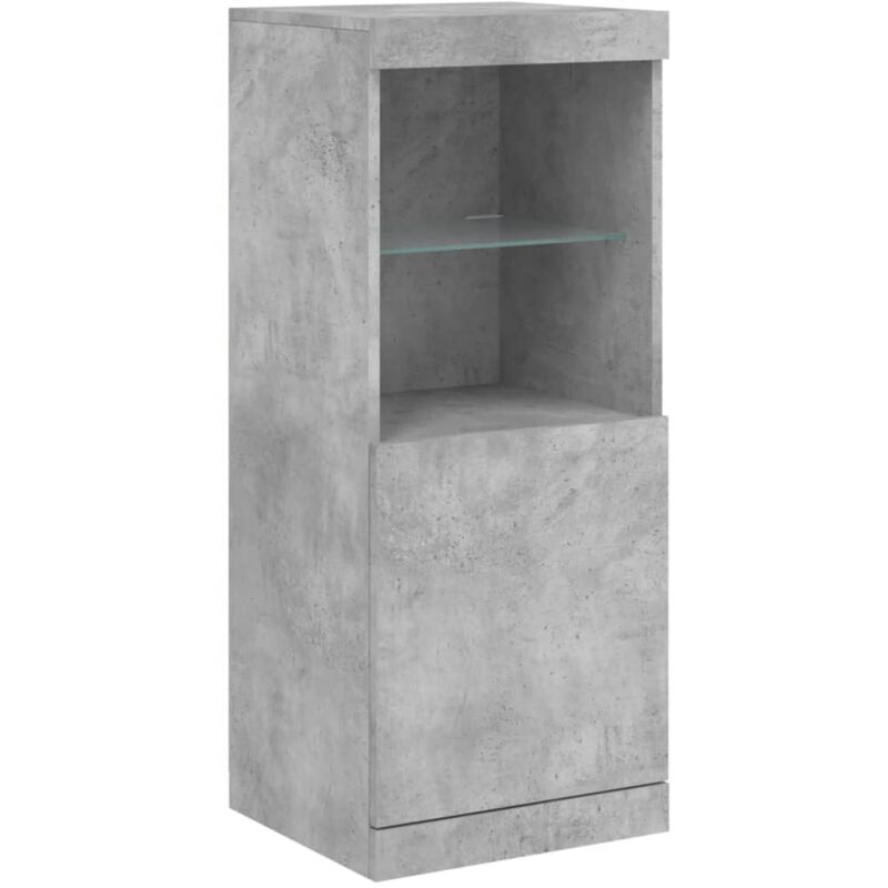 Vidaxl - Buffet avec lumières led gris béton 41x37x100 cm