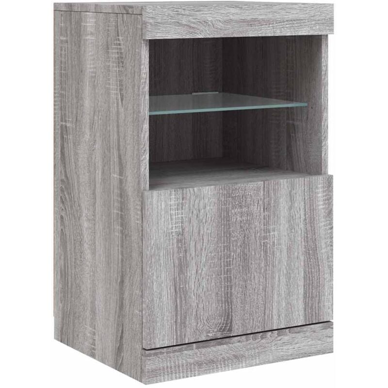Vidaxl - Buffet avec lumières led sonoma gris 41x37x67 cm
